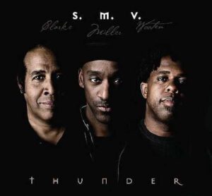 Album-Cover Thunder der Bassisten Stanley Clarke, Marcus Miller and Victor Wooten (S. M. V.)